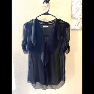 Aritzia Babaton Jax Blouse in Black - size S